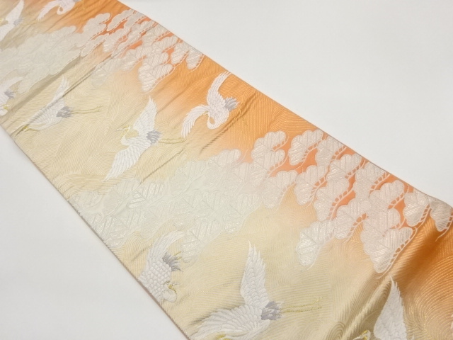 JAPANESE FUKURO OBI / WOVEN CRANES